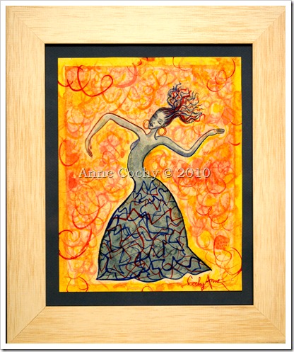 Danseuse flamenco, aquarelle, 2010